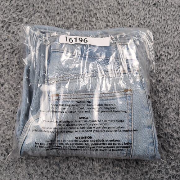 Abercrombie & Fitch Jeans Women 2 Blue 90s Straight Ultra High Rise Distressed - Picture 10 of 10